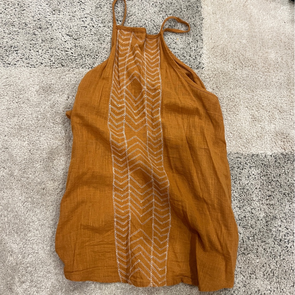 NWOT Boot Barn Shyanne Embroidered Western Tank Top with Open Back Size Small